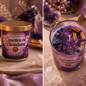 Lumanare ritualizata - Conectare cu Divinitatea - varianta 1