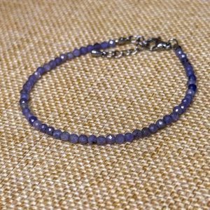 Brățară Tanzanit fatetat 3mm