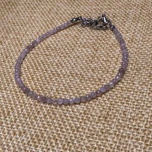Bratara Cuart Roz fatetata 2mm